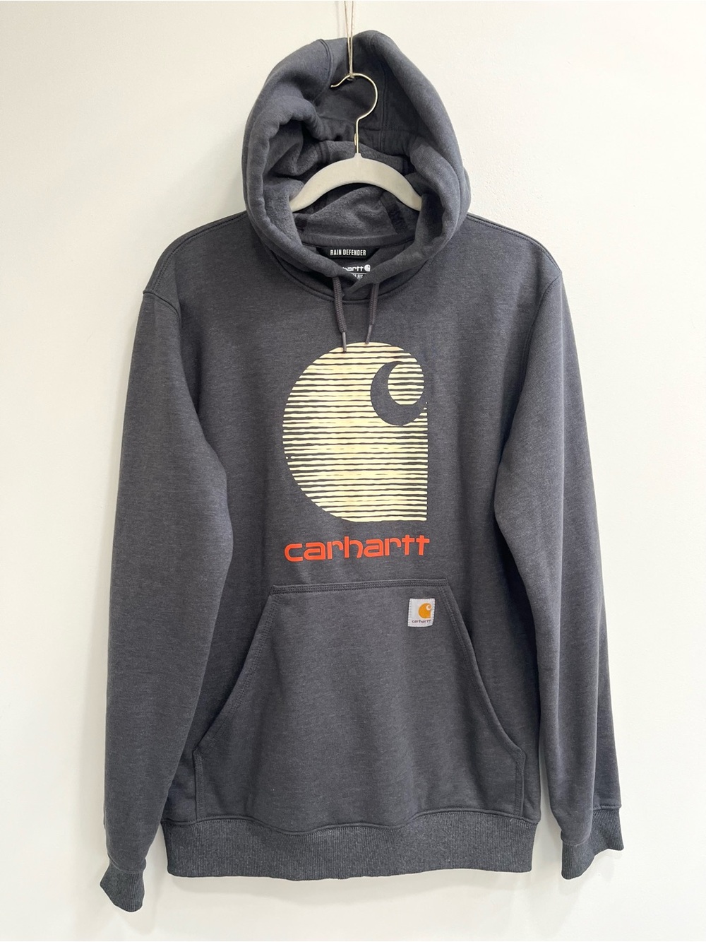 Carhartt Rain Defender Loose Fit Midweight "C" Logo Graphic Sweatshirt Gray